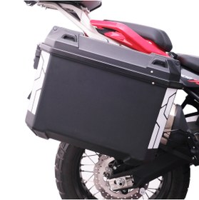 Resim GP KOMPOZİT GP Kompozit Universal 26 lt x 2 Plastik Motosiklet Yan Çanta Seti Siyah 