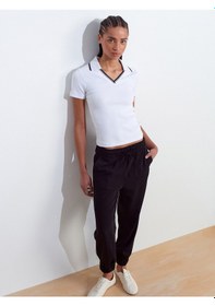 Resim Dilvin 71608 Manşetli Jogger Pantolon-siyah Siyah 