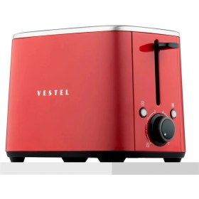 Resim Retro Kırmızı Ekmek Kızartma Makinesi, Şık ve Kullanışlı Tasarım 