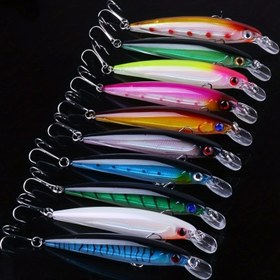 Resim 10 adet Çok Yönlü 11cm/4.33in 13.5g Yapay Balıkçılık Yemleri Seti Tatlısu ve Tuzlu Su Balıkçılığı için - Artan Yakalama Oranları için Gerçekçi Tasarım 