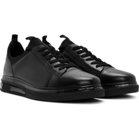 Resim Derimod Erkek Siyah Bağcıklı Kalın Tabanlı Deri Sneaker 25WFD633118 