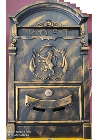 Resim Villa Tipi Posta Kutusu Aslan Desenli Döküm Üretim 