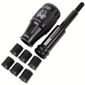 Resim Chuangyinshop Black Yüksek Kaliteli Alüminyum Araba Vites Topu Ayarlanabilir Yükseklik Universal 