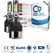Resim Leonpart C9 H7 Led Xenon Far 9400 Lümen Ampulü Beyaz Yeni Nesil Şimşek Etkili 