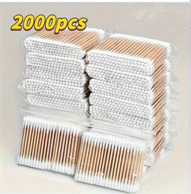 Resim Willowhaven 2000 Adet Çift Uçlu Hidrojen Benzensiz Kulak Çubuğu - Hassas Kulak Ve Makyaj Temizliği 