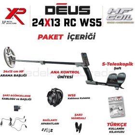 Resim XP Dedektör Deus Dedektör - 24X13CM Hf Elips Başlık, Ana Kontrol Ünitesi,ws5 Kulaklık 