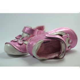 Resim Ozgencshoes Bayrak Pudra Simli Deri Ortopedik Ilkadım Kız Bebek Ayakkabı Pudra 