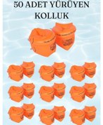 Resim 50 Adet Yürüyen Kolluk, Turuncu Renk Çok Adetli Kolluk, Toptan Kolluk, Toplu Adet Yüzme Kolluğu Turuncu 