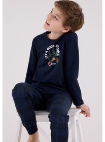 Resim Arnetta Erkek Çocuk Lacivert Pijama Takımı 5274-48509 Lacivert 
