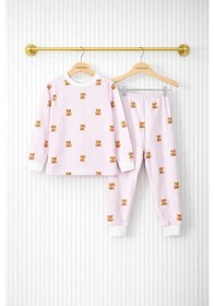 Resim Teddy Kız Çocuk Pijama Takım Pembe 