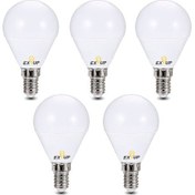 Resim Mufunye E14 Vatt 7 Led Işık Kaynağı 220-240v 270 Derece Aydınlatma 5 Adet 2800-3500k Isı Beyazı İç Mekan Ampulü 