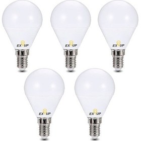 Resim Mufunye E14 Vatt 7 Led Işık Kaynağı 220-240v 270 Derece Aydınlatma 5 Adet 2800-3500k Isı Beyazı İç Mekan Ampulü 