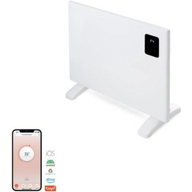 Resim Elektrikli Wifi Konvektör Panel Isıtıcı 1000 W Beyaz 