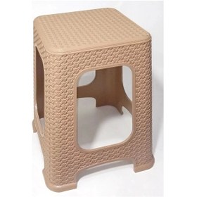 Resim 4 Adet Büyük Kahve Tabure Kir Tutmaz 45cm Hasır Örgü Yemek Masasına Uygun Alt Kuşaklı Sağlam Dizayn Renkli 