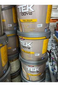 Resim TEK BOYA Tek Tavan Boyası Beyaz 17.5 Kg 10 Lt 