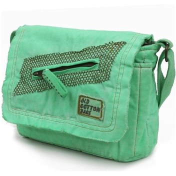 Old Cotton Cargo 7136 Küçük Omuz Günlük Okul Bag Tablet Çantası Açık Yeşil