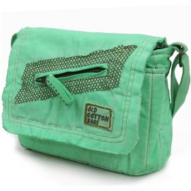 Resim Old Cotton Cargo 7136 Küçük Omuz Günlük Okul Bag Tablet Çantası Açık Yeşil 