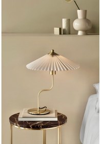 Resim Exclusive Collection Krem Şapka Tasarım Umbrella Abajur Eskitme Gold Sarı Gold 