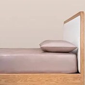 Resim %100 Pamuk Saten Lastikli Çarşaf Seti 100x200 Cm Taş - Lia Serisi Penelope