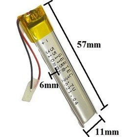 Resim 551158 3.7V 310 Mah Lityum Polimer Pil 1.5A (Drone Için Uygun Değildir) 