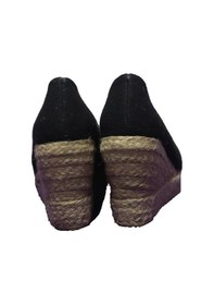 Resim Hasır&keten Dolgu Topuk Ayakkabı Siyah 