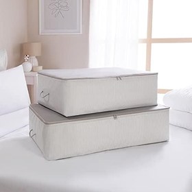 Resim Ocean Home Textile 2'li Gri Renk Stuff & Things Baza Altı Hurç Set 