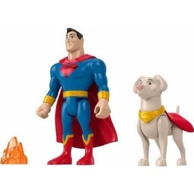 Resim Fisher Price Imaginext Dc League Of Super Pets Kahramanlar ve Hayvanlar HGL01 - Superman ve Krypto 