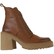 Resim Bueno Shoes Taba Deri Kadın Topuklu Bot 01wv5401 