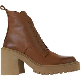 Resim Bueno Shoes Taba Deri Kadın Topuklu Bot 01wv5401 