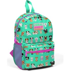 Resim Coral High Kids Su Yeşili Köpek Desenli Iki Bölmeli Yuva Sırt Çantası 23330 