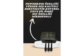 Resim Pileli Store Powerbank Kulaklık ve 7 Kordonlu Akıllı Saat Çoklu Şarj Girişi Bluetooth Bağlantılı 