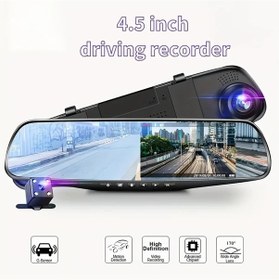 Resim Xuweiwei 5.0 Black Dual Recording Çift Kanallı Hd Araç Kamerası Arka Ayna Kamerası Gece Görüşü Ön Arka Kayıt Tüm Araçlar İçin 