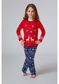 Resim Roly Poly Kız Çocuk Bisiklet Yaka Pijama Takım (2954) (1-4 Yaş) 
