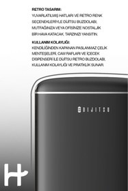 Resim Dijitsu Db120rbl Retro Siyah Buzdolabı 