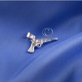 Resim Omar Silver 925 Ayar Gümüş Akm Silah Kolye Ucu 