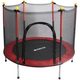 Resim Delta Güvenlik Korumalı Fileli 140 Cm Özel Fermuar Güven Konforlu Çocuk Trampolini 55 İnç Trambolin Ktf 838 