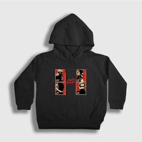 Resim Presmono Unisex Çocuk Band Daft Punk Kapüşonlu Sweatshirt Siyah 