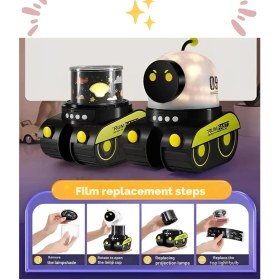 Resim Eğitici Robot Gece Lambası, Projektörlü Yıldız Gökyüzü ve Müzik Efekti 