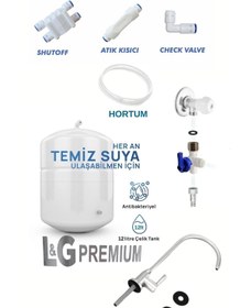 Resim L&G PREMİUM 12 Litre Evro Pompasız 15 Aşamalı Mineralleri öldürmeyen filtrasyonlu Su Arıtma Cihazı 