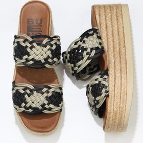 Resim Bueno Shoes Siyah Deri Kadın Dolgu Topuklu Terlik 01wu6110 