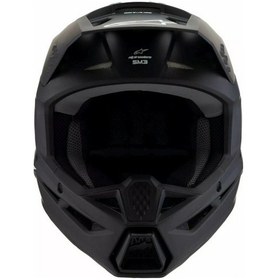 Resim Alpinestars Sm3 Youth Off-road Çocuk Genç Motosiklet Kaskı Mat Siyah 