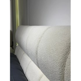 Resim Cozze Mobilya Puffy Bukle Kumaş Yumuşak Dolgulu Başlıklı Bazalı Karyola 