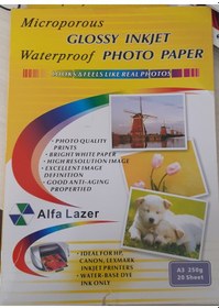 Resim A3 250 G 20 Adet Parlak Fotoğraf Kağıdı Microporous Waterproof 
