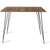 Resim Pasific Home Sandalf Metal Ayaklı Mutfak Masası Kare 90x90 Ceviz 