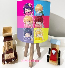 Resim dekomingo Renkli Kurukova Desenli Bebek Çocuk Odası Masaüstü Abajur 