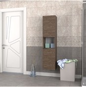 Resim Biani Fix Arya Ve Loft Uyumlu Boy Dolabı Renk Aybe Kahve 