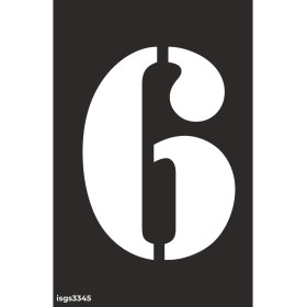 Resim İsg Tabelam 16x25cm/kompozit/6 Rakamı Boyama Şablonu Set 2 