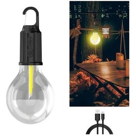 Resim Ucuztekno 3 Farklı Mod Led'li Şarjlı Asma Kancalı Kamp Lambası Taşınabilir Ampul Renkli 