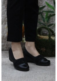 Resim Fort Nfx 42015 Siyah Hafif Rahat Dolgu Taban Şık Kadın Günlük Ayakkabı Siyah 