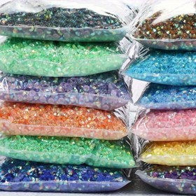 Resim 11000 adet Düz Arka Reçine Tırnak Sanatı Taşları, DIY Aksesuarlar, Ayakkabılar, Giysiler, Makyaj, Çanta Süslemeleri için Kristal Değerli Taşlar - Kokusuz, Tırnaklar için Taşlar 